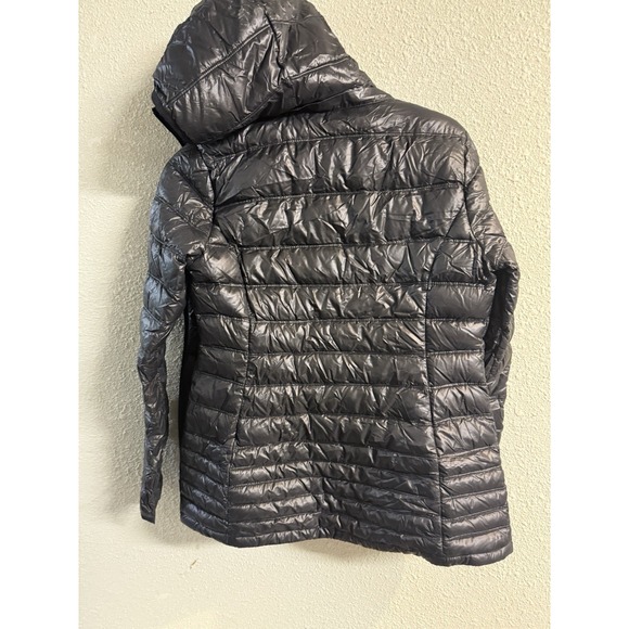 Saks Fifth Avenue Women's Black Puffer Jacket Size Small Full Zip With Good - Picture 4 of 4